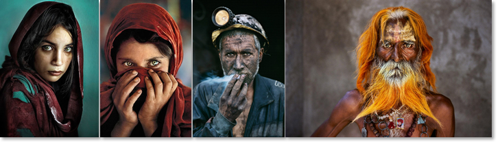  les portraits de Steve Mc Curry issus de son livre portraits